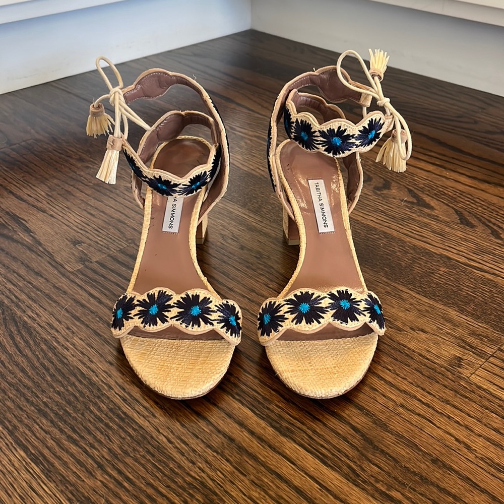 Tabitha Simmons Natural Raffia “Marin” Sandal